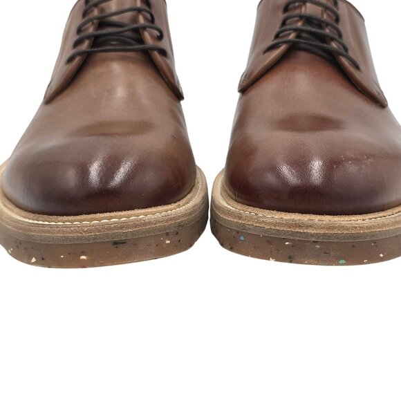 NEW Barneys New York 7656 Maine Burnished Brown Leather Derby Men 8.5 Dress Shoe main image 11